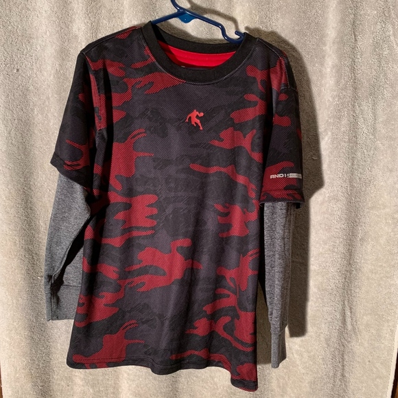 red camo long sleeve shirt